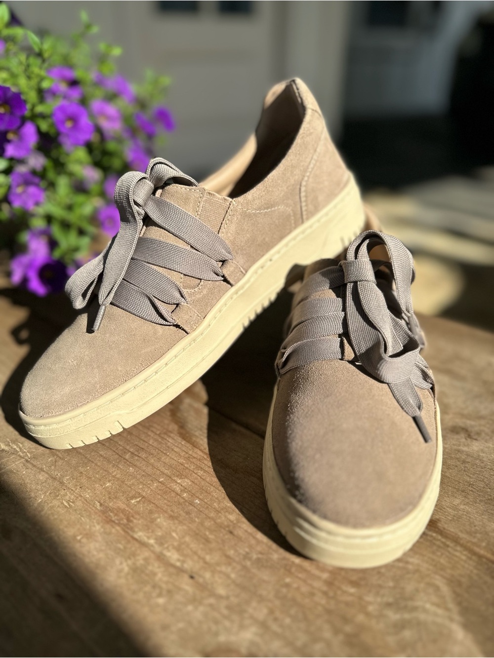 Noella Slip-On Sneakers by Walk With Me Size 9.5- Taupe Suede